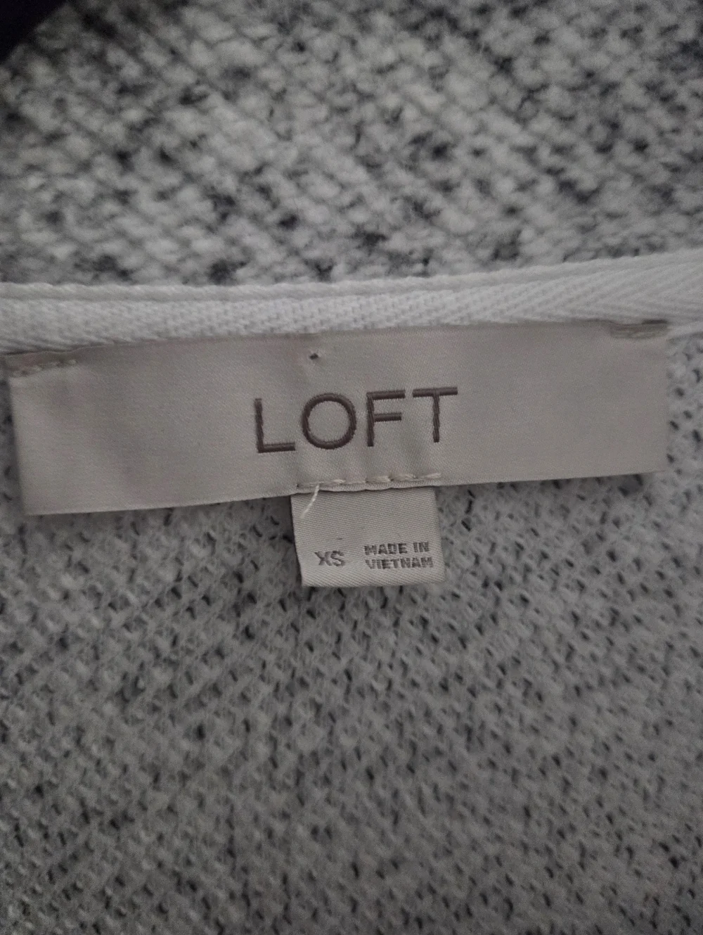 LOFT Women's Gray Open-Front Knit Sweater Cardigan Size XS - Picture 2 of 14